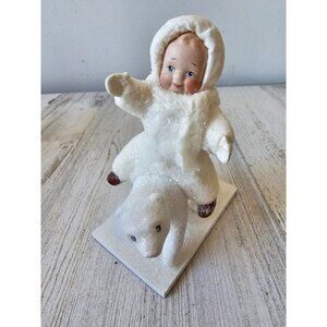 Elaine roesle snow children polar bear figurine statue 951 dear doll St Nicholas